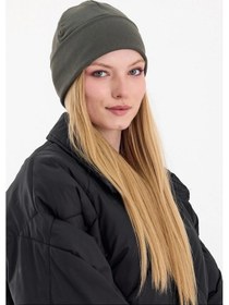 Resim Kadın Termal %100 Pamuklu Soft 2 Stil 1 Arada Bere Premium Cuts Serisi - Standart / Haki Haki 