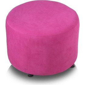 Resim Circle Pembe Kumaş Puf Ofis Koltuk Pembe 