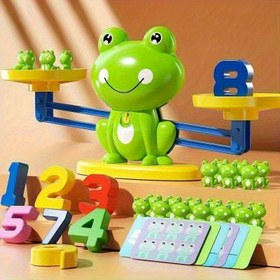 Resim Çocuklar için sevimli eğitici kurbağa denge terazisi dijital bilişsel düşünme oyunu, erkek ve kız çocuklarına tatil hediyesi 