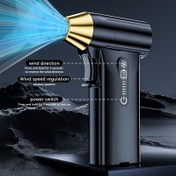 Resim 130.000 RPM Turbo Taşınabilir El Tipi Fan - 5000mAh Pil, Toz/Kar Temizleyici ve Mangal Kömürü Ateşleyici ile Araç/Dış Mekan/Clavye için Hediye - Babalar Günü & Öğretmenler İçin İdeal 