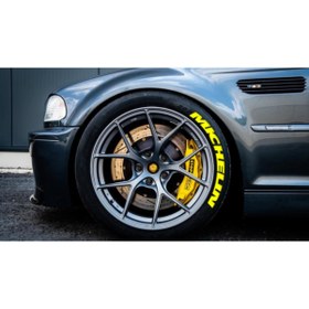 Resim Performance Stickers Lastik Yazısı Michelin Sarı 4 Adet 1:kalıte Solmaz 1.sınıf Kalıte Solmaz Stıcker 