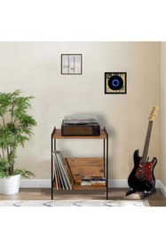 Resim 2D Grup Antik Plak ve Pikap Sehpası Atlantik Çam 