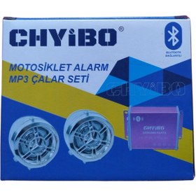 Resim Chyibo Motosiklet Alarm Mp3 Çalar Bluetooth 