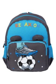 Resim Relaxion Erkek Çocuk 2 Bölmeli Kulaklı Su Geçirmez Anaokulu Çantası RLX4041-FUTBOL 