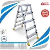 Resim Sözbir 5+5 Gold Alüminyum Çift Çıkışlı Merdiven 