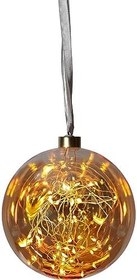 Resim EGLO İç mekan için LED Noel küresi, asmak için ışıklı cam küre, ışıklı küre amber askı, sıcak beyaz, elektrikle çalışma, çap 15 cm, 410591, bakır 