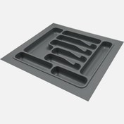 Resim Kitchenox ABS Plastik 47x49 cm 9 Bölmeli Çekmece İçi Kaşıklık Gri 