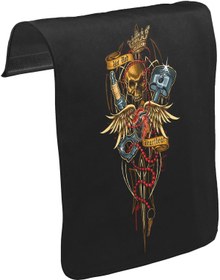 Resim Motosiklet - Heartbeat Unisex Siyah Tak-Çıkar Postacı Çanta Kapağı CK-126 