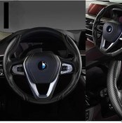 Resim Novahub Gri Yeni Karbon Fiber Süet Otomobil Parçaları Güvenlik Kaymaz Direksiyon Kılıfı Evrensel Araba Direksiyon Koruyucusu Araba Aksesuarı İçin Gri 