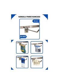 Resim Kanallı Pano Kancası 25 Cm Raf Askısı Raf Kancası Mağaza Düzenleme 40 Adet 
