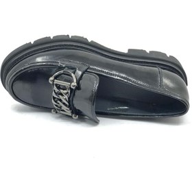 Resim Greyder 72192 Zn Urban Deri Comfort Casual Oxford Kadın Ayakkabı SİYAH-RUGAN 