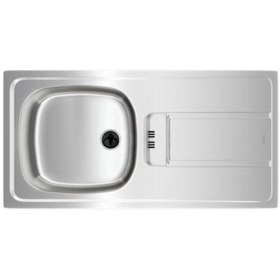 Resim Teka Gravity 45 Paslanmaz Çelik Tek Gözlü Sağ Damlalıklı Eviye (.115120042) 