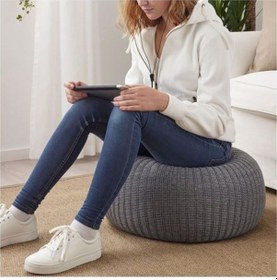 Resim Puf 56 Cm Gri Renk Meridyendukkan Ev Dekorasyon Poliüretan Sünger Puf 