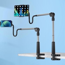 Resim Apera MT41 Çok Fonksiyonlu Masaüstü Akrobat Metal Tablet Telefon Tutucu Stand 360 Derece Oynar Başlıklı 
