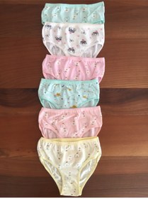 Resim LEYNA BUTİK Kız Çocuk Renkli Baskılı Külot 12'li Paket 
