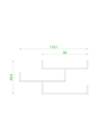 Resim Rafkestir Rolex Duvar Rafı Kafkas Meşe ( Mat ) 