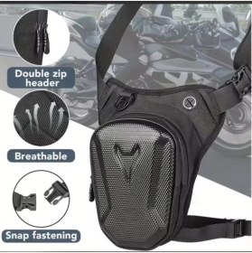 Resim Newish Polo Unisex Ayarlanabilir Askılı Kulaklık Şarj Kablo Çıkışlı Motorcu Bel Bacak Çantası - Port Bag 