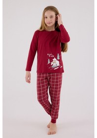 Resim Arnetta Kız Çocuk Bordo Pijama Takımı Ar3445-c-v1 Bordo 