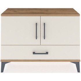 Resim Arges Şifonyer 2 Raflı Tek Çekmeceli 2 Kapaklı 88x30x64 Çam-a... Çam 