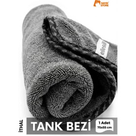 Resim Ellesill Ithal Ultrafiber Araç Kurulama Tank Bezi Leke Bırakmaz Oto Temizlik Havlusu 75X55CM 