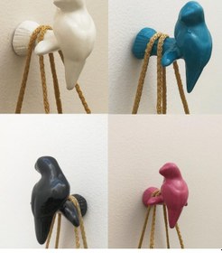 Resim Sumedecor&Design Dekoratif Tekli Kuş Modern Askılık Duvar Dekoru Askılık 