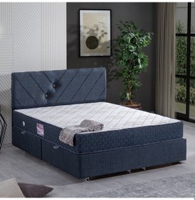 Resim Setaymobilya Lux Class Yandan Açılır Çift Kişilik Baza + Başlık + Deluxe Yatak 