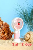 Resim Dr Hana Mini Fan Masaüstü Taşınabilir Telefon Stantlı Vantilatör 2si 1 Arada Taşınabilir Masaüstü Fan 