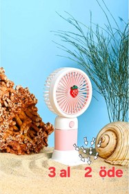 Resim Dr Hana Mini Fan Masaüstü Taşınabilir Telefon Stantlı Vantilatör 2si 1 Arada Taşınabilir Masaüstü Fan 
