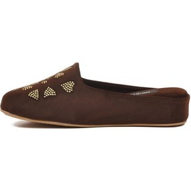 Resim Pierre Cardin Kahve Hafif Tekstil Kadın Önü Kapalı Ev Terliği Pc-55374 Z Kahverengi 