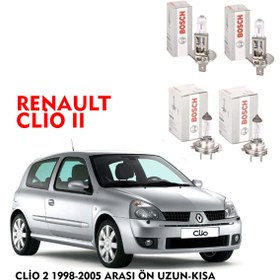 Resim Bosch Clio 2 1998-2005 Arası Ön Uzun-kısa 4 Lü Far Ampülü Takımı 