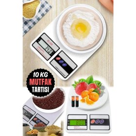 Resim Teknotrust Yüksek Hassasiyetli Geniş LCD Dijital Terazi, Su Geçirmez ve Dara Fonksiyonlu 