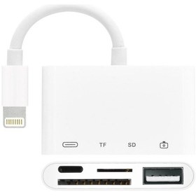 Resim Apple Uyumlu iPhone X 11 12 13 Pro Plus Kart Okuyucu Kamera Bağlantı Kiti Şarj 