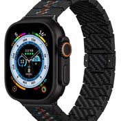 Resim Apple Watch / Ultra Uyumlu Karbon Fiber Kordon Rhapsody 