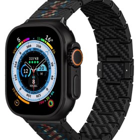 Resim Apple Watch / Ultra Uyumlu Karbon Fiber Kordon Rhapsody 