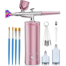 Resim Kompresörlü Airbrush Kiti, Taşınabilir Tırnak Tabancası, Şarj 
