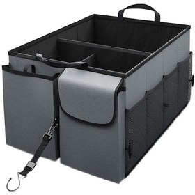 Resim Araba Katlanabilir Eldiven Saklama Kutusu Bagaj Düzenleyici Gri 