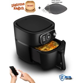 Resim Philips %99'a Kadar Daha Az Yağ ile Pişirme 7000 Serisi Xxl Airfryer, Wı-Fı Uzaktan Bağlantı, 2kg, 8.3l Kapasiteli Hazne + Pişirme Seti 