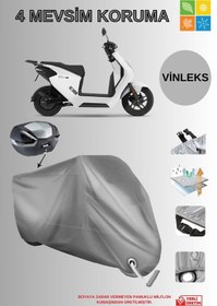 Resim AutoEN Honda Em1e: VİNLEKS (PREMİUM) ARKA ÇANTA KİLİT UYUMLU MOTOR BRANDASI LÜKS KALİTE-GRİ 