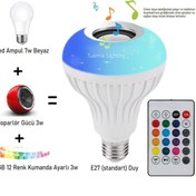 Resim LED MUSİC BULB Bluetooth Hoparlörlü Rgb Led Ampul Kumandalı 