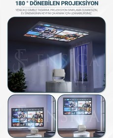 Resim EN SİGA Projektör 4k 5g Wifi 1080p 200lümen Ile Akıllı Taşınabilir Android Yüksek Çözünürlük 