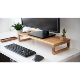 Resim Ahşap Monitör Yükseltici & Standı, Ekran Yükseltici, Monitör Yükseltme Standı, Monitör Standı 