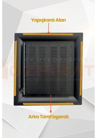 Resim Menfez 35x35 Cm Banyo, Tuvalet - Wc Havalandırma Menfezi Plastik Antrasit 