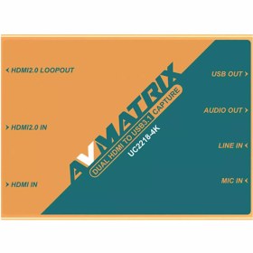 Resim AVMATRIX UC2218-4K (USB) Harici 4K Kayıt Kartı (1x4K, 1xFHD HDMI giriş) 