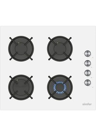 Resim Simfer 4 Fonksiyon Trend Dijital Beyaz Power Turbo 3'lü Ankastre Set (Fırın + Ocak + Davlumbaz) 