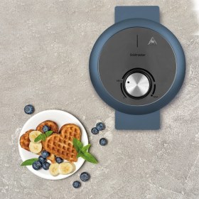 Resim Goldmaster Bonbon 1000W Taşmayı Önleyen Derin Plakalı Isı Korumalı Waffle Makinesi Ege Mavisi 