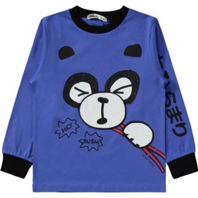 Resim Civil Boys Panda Baskılı 2-5 Yaş Pijama Takımı - Mavi - Saks Mavisi / 3-4 Yaş 