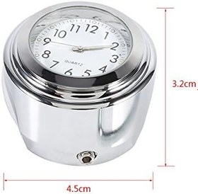 Resim aqxreight 7/8 Ve 1 Barlar Için Motosiklet Gidon Montajlı Saat Hassas Zaman Göstergeli Beyaz Kadranlı Saat 