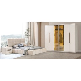 Resim Hale Mdf 6 Kapaklı Gardırop Dolap Beyaz Kurulum Dahil 