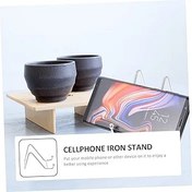 Resim Ferforje Depolama Rafı Tabağı Ekran Tutucu Akıllı Telefon Tekme Demir Resim Şövale Durmak Demir Fotoğraf Tutucu Dekoratif Hücre Cep Telefonu Tutacağı Ütü Mini Şövale Ofis 