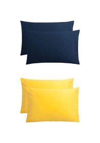 Resim Stella Flavo 4'lü Yastık Kılıfı 50x70+20cm Kapaklı Sarı-lacivert Sarı 